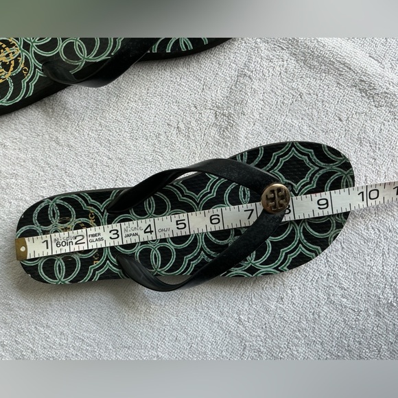 Tory Burch Black and Mint Patterned Sandals - Picture 5 of 5